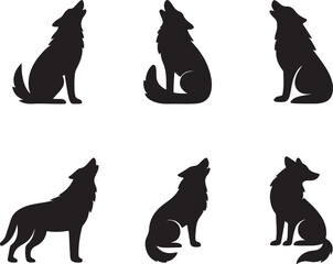 Stylized red wolf illustration with vibrant colors