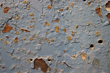 Texture of a painted metal door. Old paint on metal.
