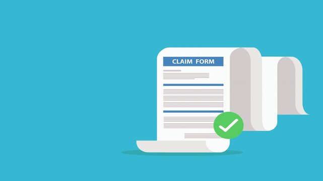 claim form approved. Online claim form. Vector illustration
