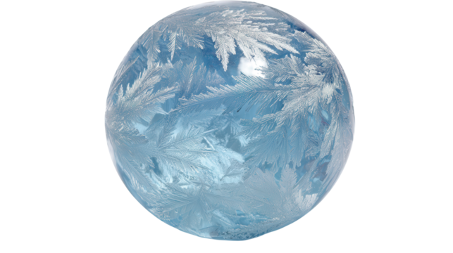 Floating frost orb background isolated on a Transparent background, PNG file.