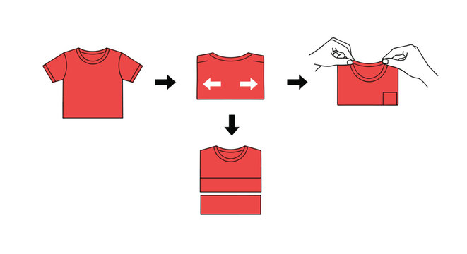 A step by step guide on how to neatly fold a t-shirt.