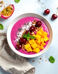 Bright, vibrant fruit bowl