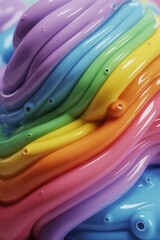 Abstract Swirl Rainbow Colors Vibrant Texture Background