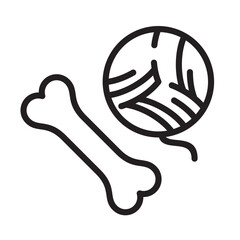 Dog toy icon vector illustration in trendy style