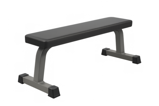Flat weight bench for gym fitness training