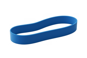 Blue silicone wristband for fitness tracking or event identification