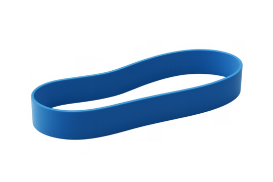 Blue silicone wristband for fitness tracking or event identification