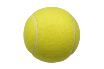 Yellow tennis ball isolated on transparent background