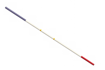 Pole vaulting pole equipment on transparent background