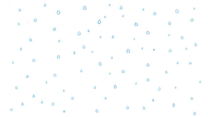 雨t177-0,Hand drawn blue water drop pattern on white background