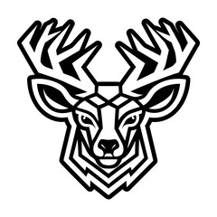 Fototapeta premium Collection of Glyph Style Deer Logos