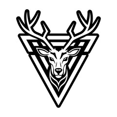 Collection of Glyph Style Deer Logos 

