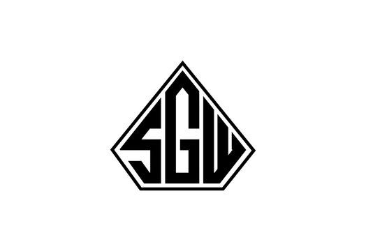 SGW Custom Monogram Logo Design.