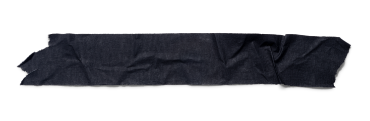 しわのある黒いテープのテクスチャー