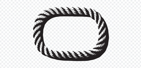Rope Frame Textured Oval Design