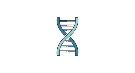 Illustration of a dna strand isolated on white background, representing genetics, heredity, and the building blocks of life, in a simple and clean design