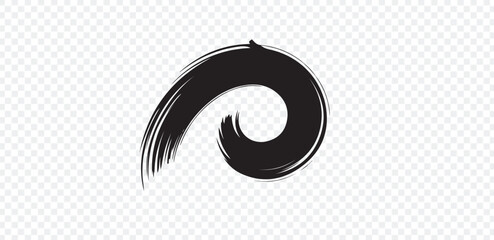 Abstract Swirl Brushstroke Illustration