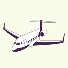 Illustration of an Airplane Travel Vacation