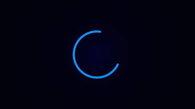 Loading circle icon line buffering and circular loading loop