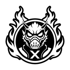 Collection of Glyph Style Dragon Logos 

