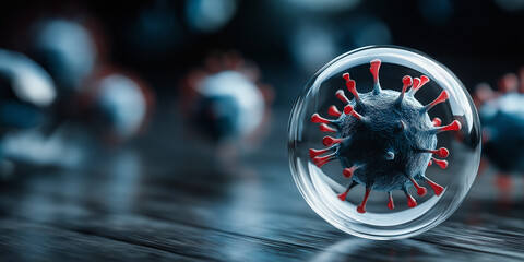 Innovative mrna vaccine technology combatting viruses global health initiatives scientific research laboratory environment macro view biotechnology impact