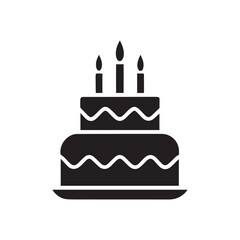 Simple Birthday Cake Outline Vector