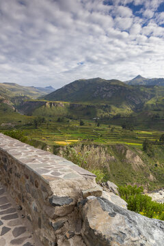 Colca Canyon, a river canyon in southern Peru famed as one of th