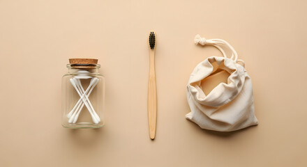 Eco Zero-Waste Lifestyle Flatlay