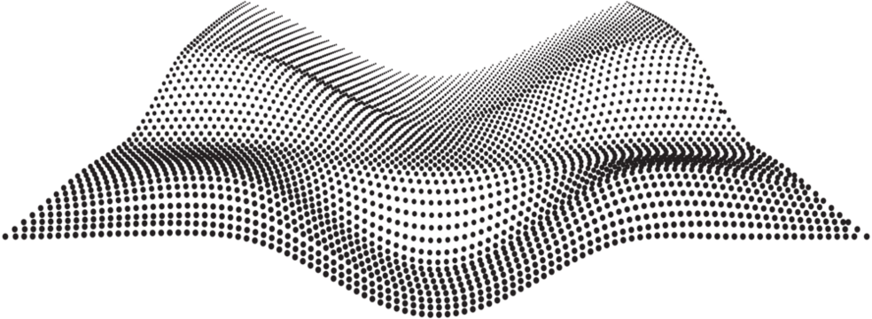 Abstract Dot Pattern With Angular Shape On Black Background