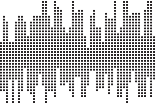 Abstract Dot Patterned Graphic Design in Dark Tones with Transparent Background