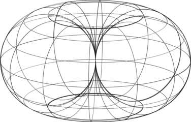Abstract Spherical Structure on Transparent Background in Dim Lighting