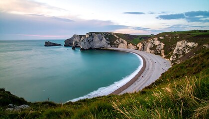 Cliffside beach view