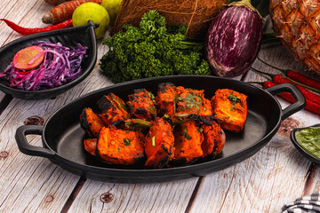Indian cuisine - spicy chili paneer
