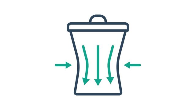 Reduce icon animation. Animated icon related to zero waste. Suitable for user interface, provide visual feedback and more. Looping animation style. alpha channel, transparent background