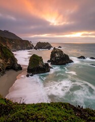 Coastal landscape at dusk (2)