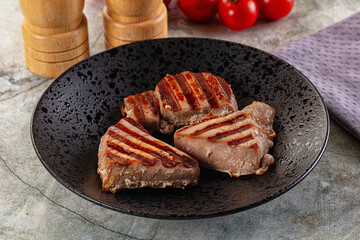 Gourmet Grilled tuna fish steak