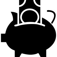 Banking Vector Icon Set Wallet ATM Piggy Bank Credit Card Mobile Payment Cash Savings Transaction Finance Money Receipt Checkout Currency Deposit