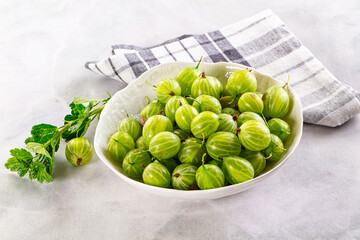Ripe sweet juicy green gooseberry