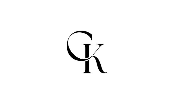 CK initial letters, monogram logo