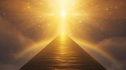 天へと続く黄金色の道