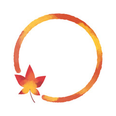 秋の紅葉のフレーム