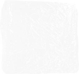 Wrapped White Object on Transparent Background with Textured Surface and Harsh Lighting