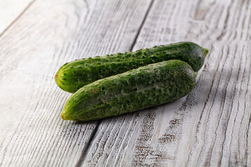 Raw fresh ripe green cucucmbers