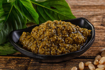 Italian Pesto sauce with basil