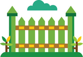 Garden Fence Vector Design