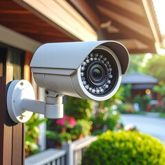 Outdoor Security Camera Protecting Home and Property.