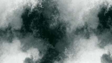 Abstract smoky cloud texture with soft white and dark gray tones blending seamlessly. Atmospheric misty pattern resembling fog or vapor movement, ideal for backgrounds and digital art.