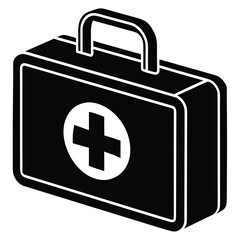 first aid kit icon vector on white background