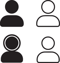 User Account icon set, profile icons, person symbols, account design, minimal user account vector, modern user icons, isolated user collection