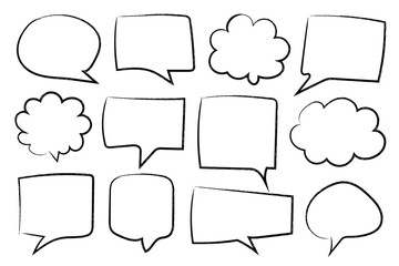 Fototapeta premium set of comic speech bubbles
